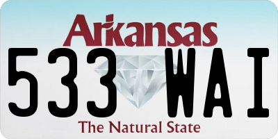 AR license plate 533WAI