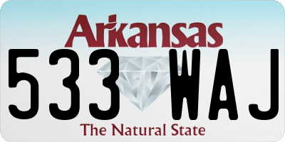 AR license plate 533WAJ