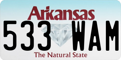 AR license plate 533WAM