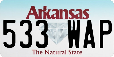 AR license plate 533WAP