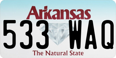 AR license plate 533WAQ