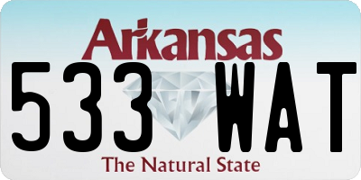AR license plate 533WAT