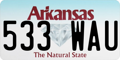 AR license plate 533WAU