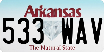 AR license plate 533WAV