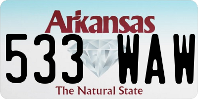 AR license plate 533WAW