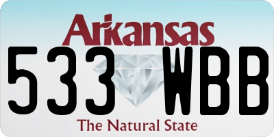 AR license plate 533WBB