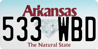 AR license plate 533WBD