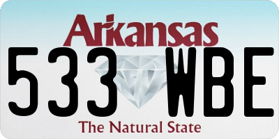 AR license plate 533WBE