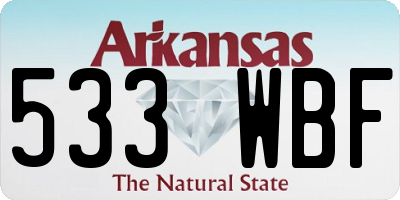AR license plate 533WBF