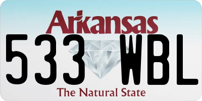 AR license plate 533WBL