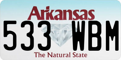 AR license plate 533WBM