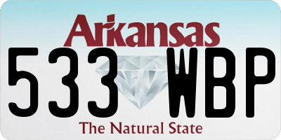 AR license plate 533WBP