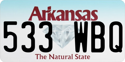 AR license plate 533WBQ