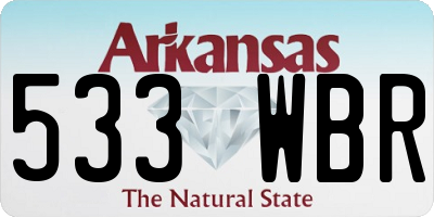 AR license plate 533WBR