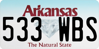 AR license plate 533WBS