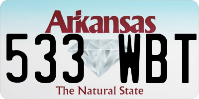 AR license plate 533WBT