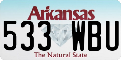 AR license plate 533WBU