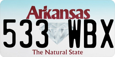 AR license plate 533WBX