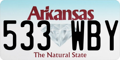AR license plate 533WBY