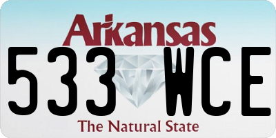 AR license plate 533WCE