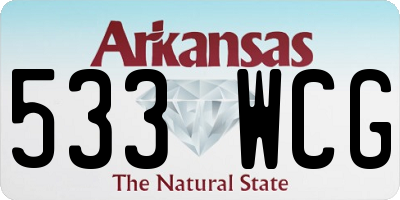 AR license plate 533WCG