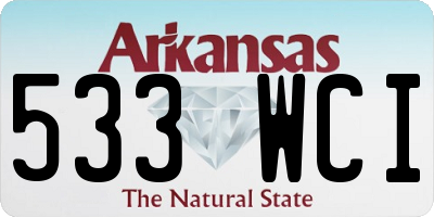 AR license plate 533WCI