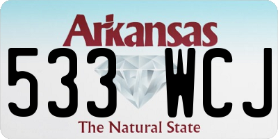 AR license plate 533WCJ