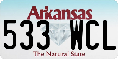 AR license plate 533WCL