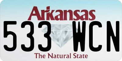 AR license plate 533WCN