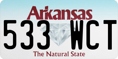 AR license plate 533WCT