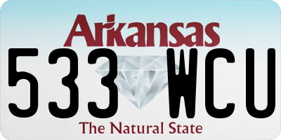 AR license plate 533WCU