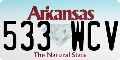 AR license plate 533WCV
