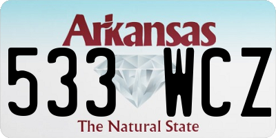 AR license plate 533WCZ