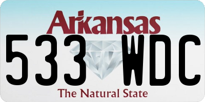 AR license plate 533WDC