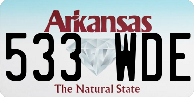 AR license plate 533WDE