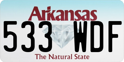 AR license plate 533WDF