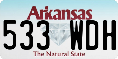 AR license plate 533WDH