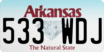 AR license plate 533WDJ