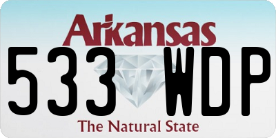 AR license plate 533WDP