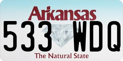 AR license plate 533WDQ