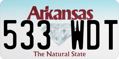 AR license plate 533WDT