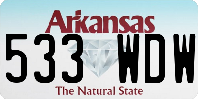 AR license plate 533WDW
