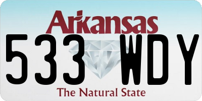 AR license plate 533WDY