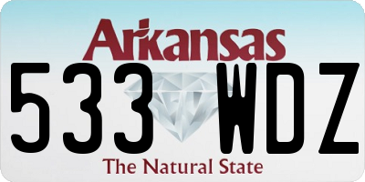 AR license plate 533WDZ