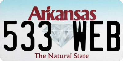AR license plate 533WEB