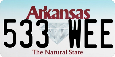 AR license plate 533WEE