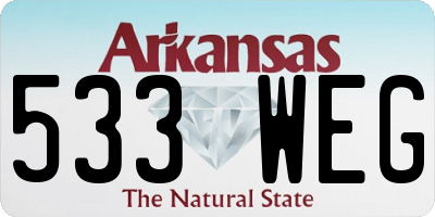 AR license plate 533WEG