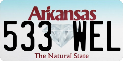 AR license plate 533WEL