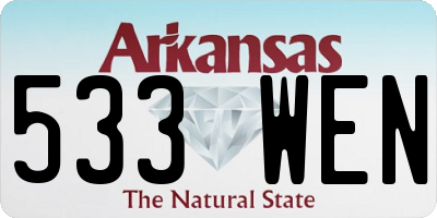 AR license plate 533WEN