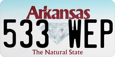 AR license plate 533WEP